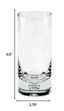 Mouth Blown Crystal Lead Free Hiball Glass 13 Oz 4 Pc Set - Homeroots - Flyclothing LLC