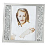 8 X 10 Silver Crystalized Picture Frame - Homeroots - Flyclothing LLC
