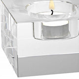 Hand Crafted Crystal Block Pair Of Tlite Holders - Homeroots - Flyclothing LLC