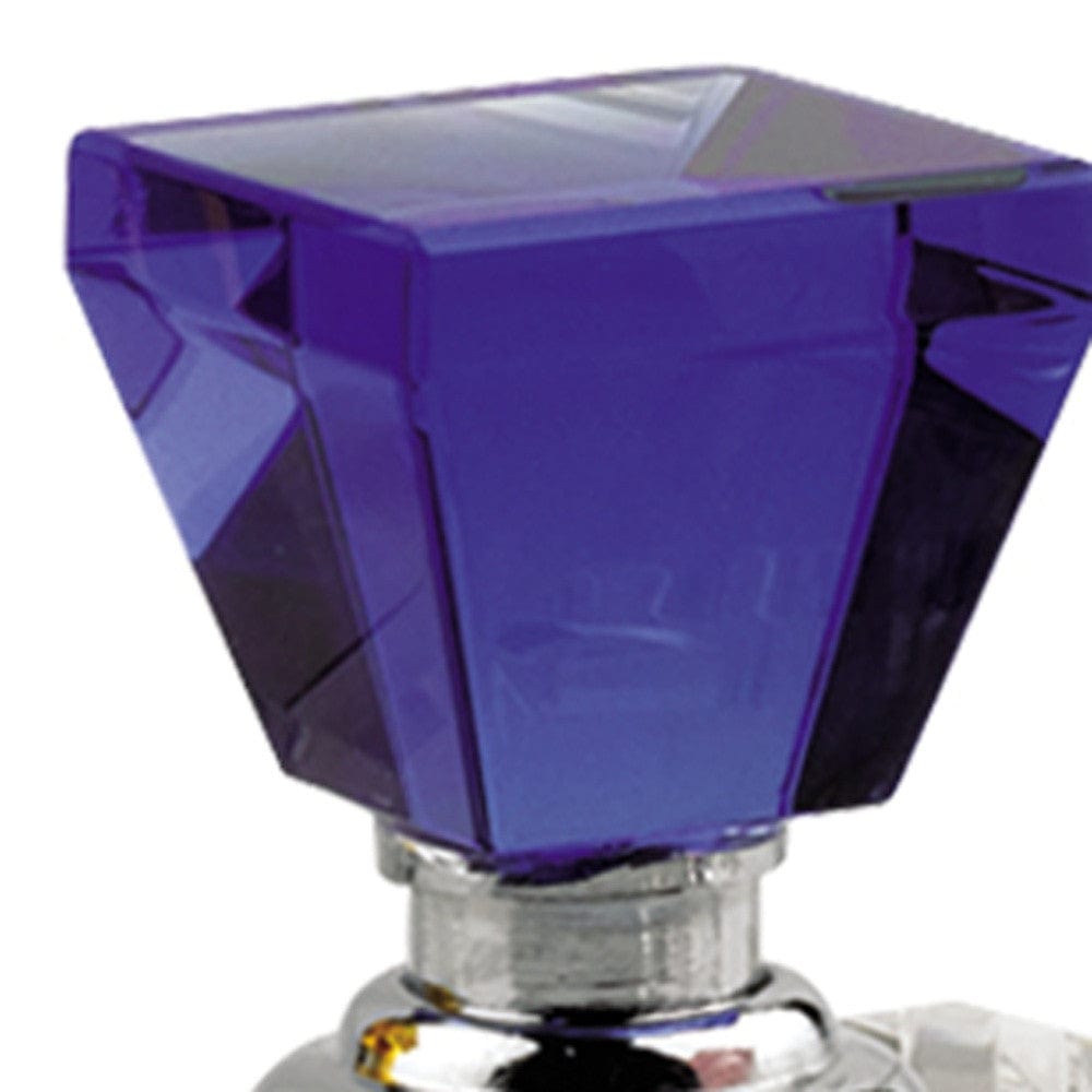 3" Clear Crystal Decorative Bottle Tabletop Sculpture - Homeroots