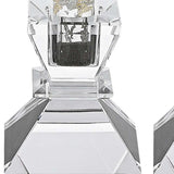 Hand Crafted Crystal Pair Of Handcrafted Candle Holders - Homeroots - Flyclothing LLC