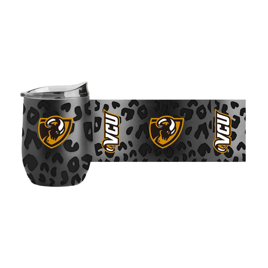 VCU Leopard 16oz Black Powdercoat Curved Beverage - Logo Brands - Flyclothing LLC