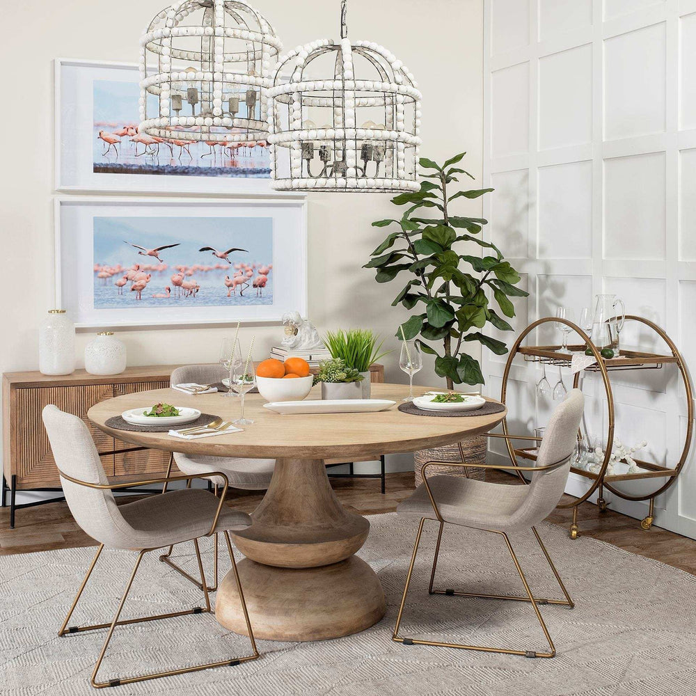 Showstopper Circular Rolling Gold Bar Cart - Homeroots - Flyclothing LLC