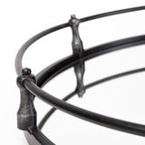 24" Silver Round Metal Indoor Outdoor Tray With Handles - Homeroots - Flyclothing LLC