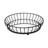 20" Black Round Metal Indoor Outdoor Serving Tray With Handles - Homeroots - Flyclothing LLC