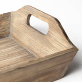 Set Of 2 Natural Brown Wood With Grains And Knots Highlight Trays - Homeroots - Flyclothing LLC