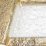 13" Gold Glass Snack Or Vanity Tray - Homeroots - Flyclothing LLC