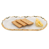 14 Glass Oval Edge Gold Leaf Platter - Homeroots - Flyclothing LLC
