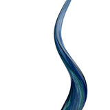 19" Blue and Green Murano Glass Modern Abstract Tabletop Sculpture - Homeroots - Flyclothing LLC