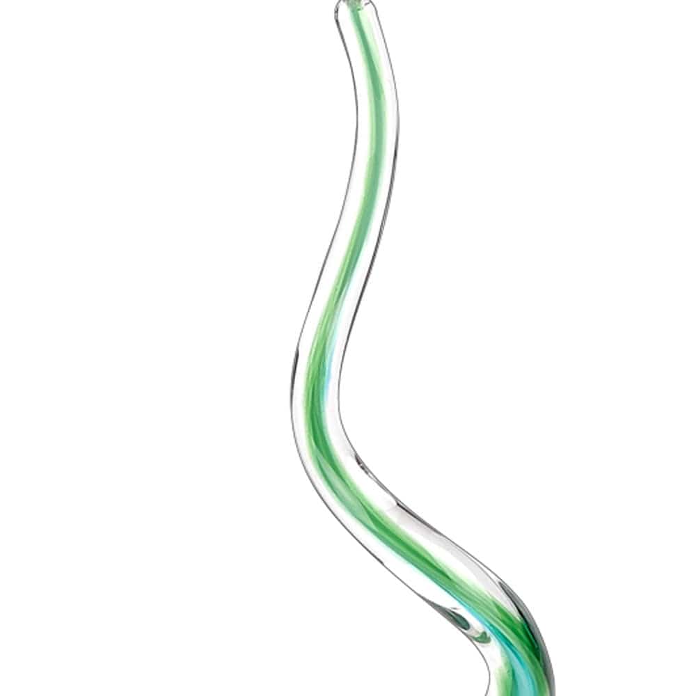 14" Clear Red Blue Yellow Murano Glass Modern Abstract Tabletop Sculpture - Homeroots - Flyclothing LLC