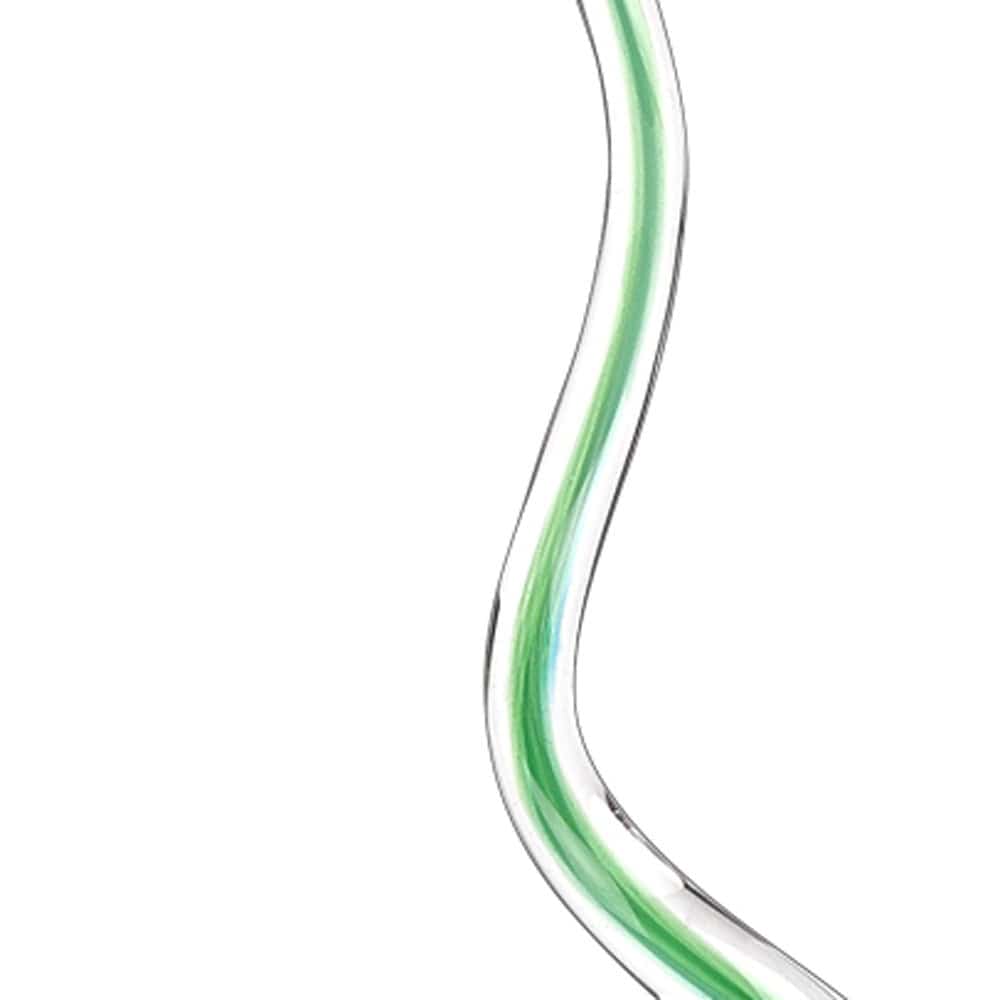 14" Clear Red Blue Yellow Murano Glass Modern Abstract Tabletop Sculpture - Homeroots - Flyclothing LLC