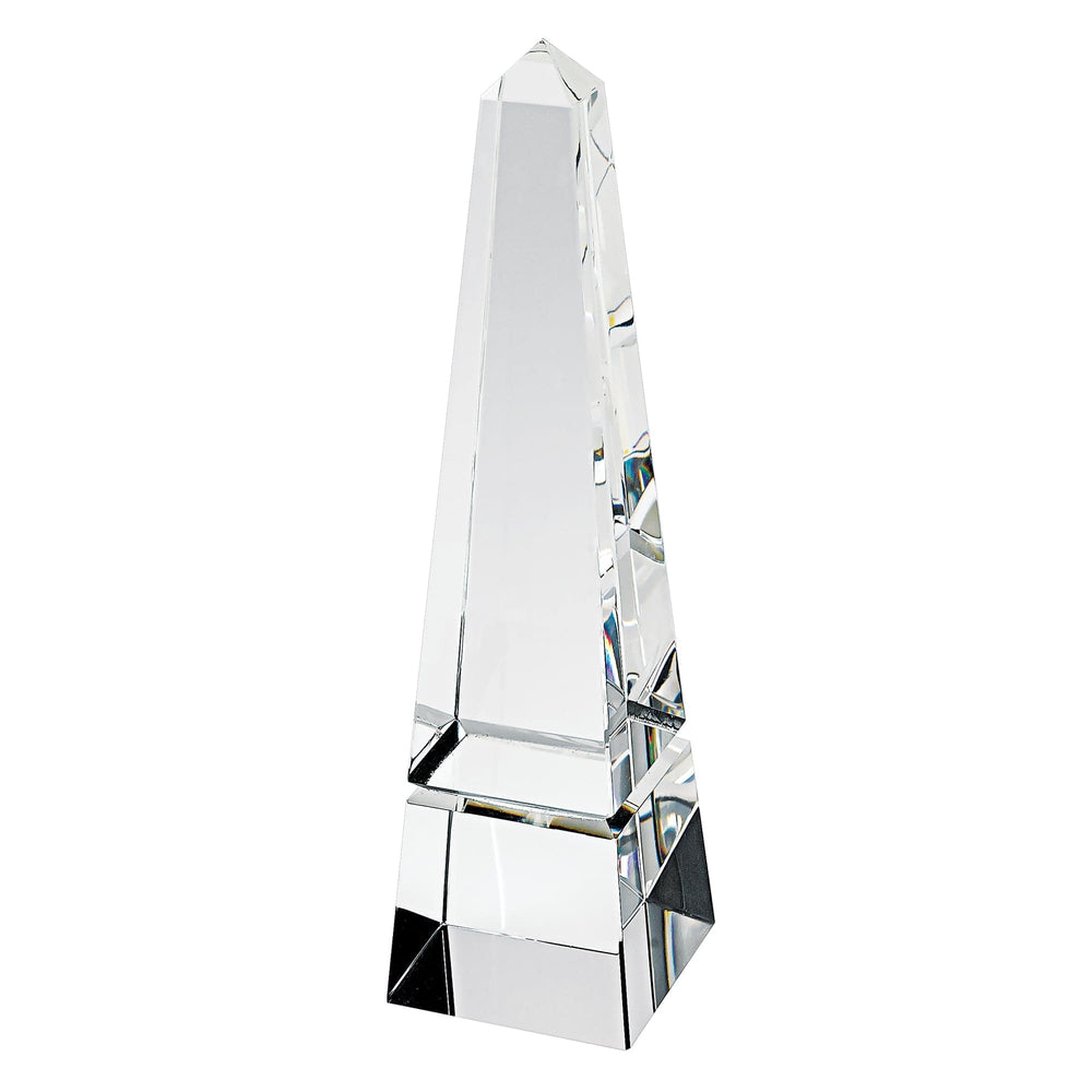 12" Clear Crystal Obelisk Statue - Homeroots - Flyclothing LLC