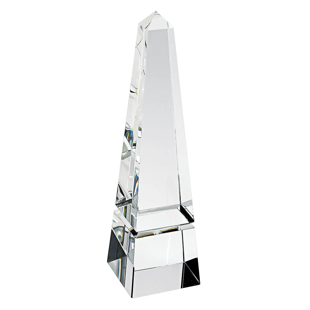 12" Clear Crystal Obelisk Statue - Homeroots - Flyclothing LLC