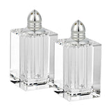 Handcrafted Optical Crystal And Silver Large Size Salt And Pepper Shakers - Homeroots - Flyclothing LLC