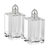 Handcrafted Optical Crystal And Silver Large Size Salt And Pepper Shakers - Homeroots - Flyclothing LLC
