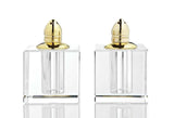 Handcrafted Optical Crystal And Gold Square Size Salt And Pepper Shakers - Homeroots - Flyclothing LLC