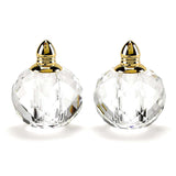 Handcrafted Optical Crystal And Gold Rounded Salt And Pepper Shakers - Homeroots - Flyclothing LLC
