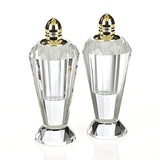 Handcrafted Optical Crystal And Gold Pair Of Salt And Pepper Shakers - Homeroots - Flyclothing LLC