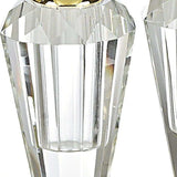 Handcrafted Optical Crystal And Gold Pair Of Salt And Pepper Shakers - Homeroots - Flyclothing LLC