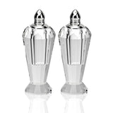 Handcrafted Optical Crystal And Silver Pair Of Salt And Pepper Shakers - Homeroots - Flyclothing LLC