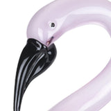 15" Pink Murano Glass Flamingo Figurine Tabletop Sculpture - Homeroots