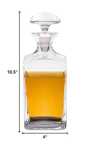 Mouth Blown European Crystal Scotch Or Whiskey Decanter 34 Oz - Homeroots - Flyclothing LLC