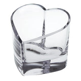5" Clear Mouth Blown European Crystal Heart Bowl - Homeroots