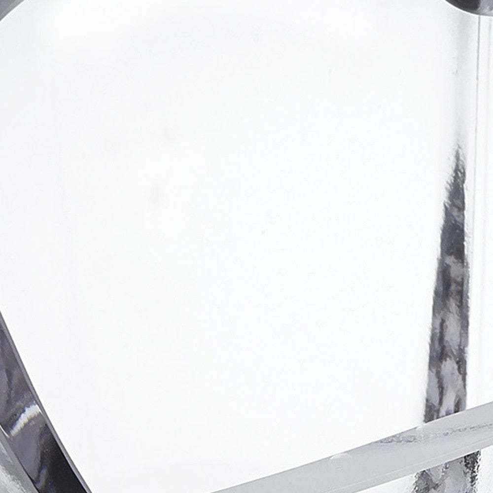 5" Clear Mouth Blown European Crystal Heart Bowl - Homeroots