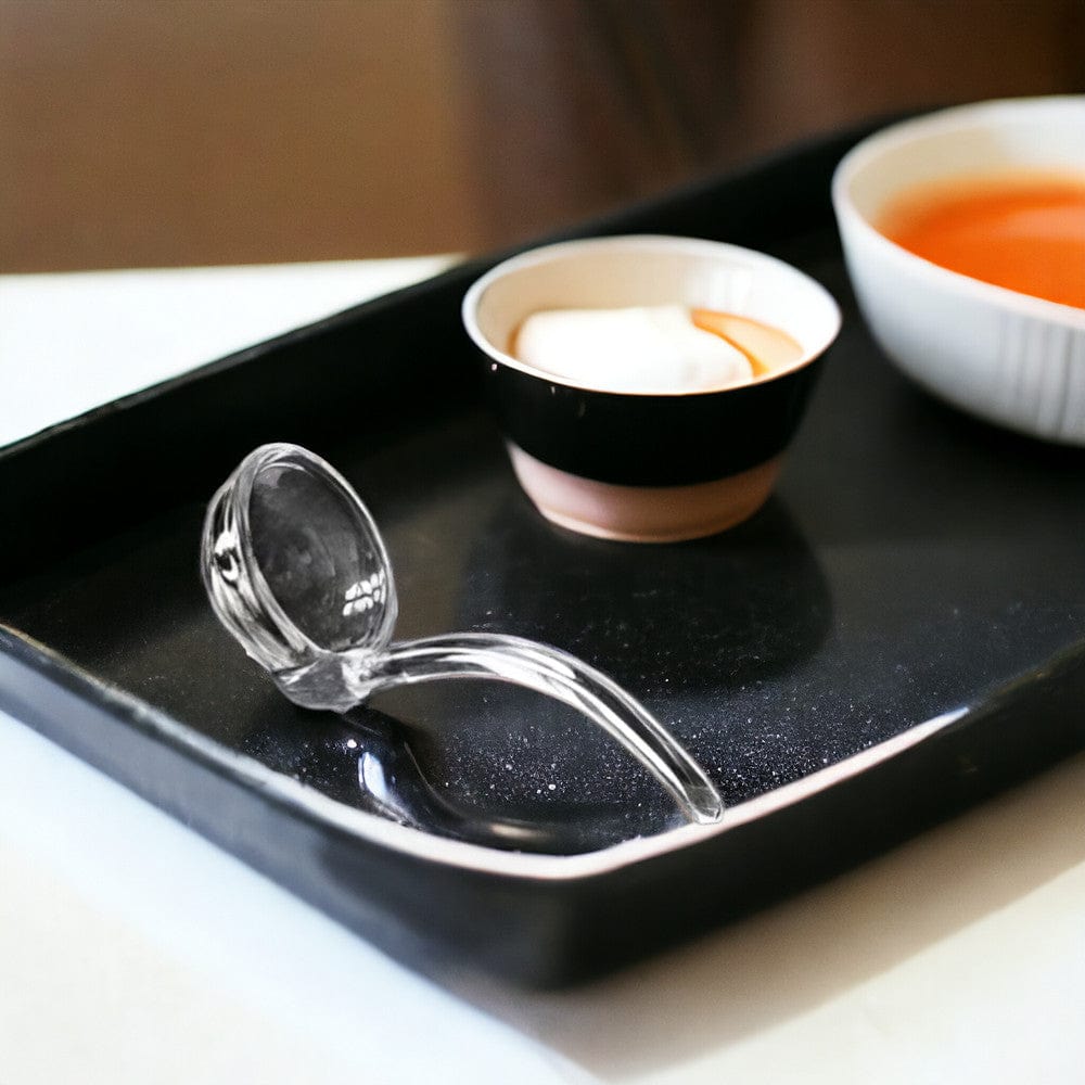 7" Mouth Blown Crystal Gravy Ladle - Homeroots