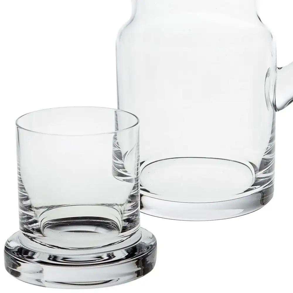 8 Mouth Blown Glass 2 Pc Bedside Or Desktop Carafe Set 24 Oz - Homeroots - Flyclothing LLC