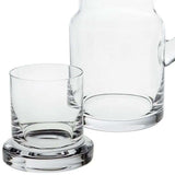 8 Mouth Blown Glass 2 Pc Bedside Or Desktop Carafe Set 24 Oz - Homeroots - Flyclothing LLC