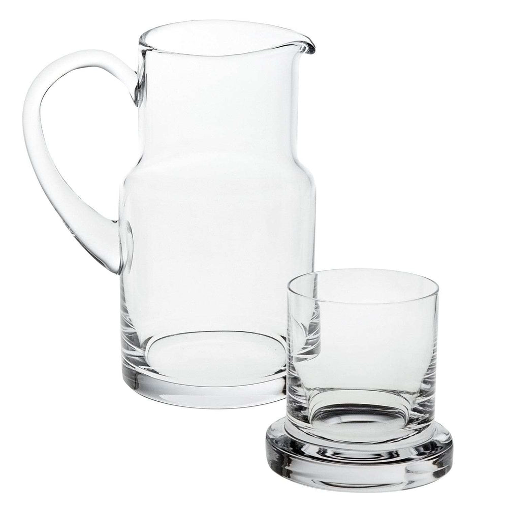 8 Mouth Blown Glass 2 Pc Bedside Or Desktop Carafe Set 24 Oz - Homeroots - Flyclothing LLC