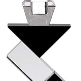 Black Crystal Geometric Tabletop Pillar Candle Holders - Homeroots - Flyclothing LLC