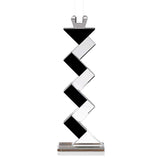 Black Crystal Geometric Tabletop Pillar Candle Holders - Homeroots - Flyclothing LLC