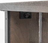 Rectangular Indian Mango Woodbrown Tone Finish W Metal Cladding On The Base Dining Bench - Homeroots - Flyclothing LLC
