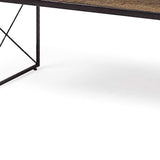Rectangular Mango Woodmedium Brown Top And Black Iron Base Accent Bench - Homeroots - Flyclothing LLC