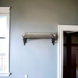 55" Gray and Black Upholstered Cotton Blend Floral Distressed Bench - Homeroots