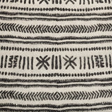 16" Gray and White and Black Upholstered Cotton Blend Bench - Homeroots