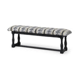 15" Off White and Black Upholstered Faux Leather Bench - Homeroots - Flyclothing LLC