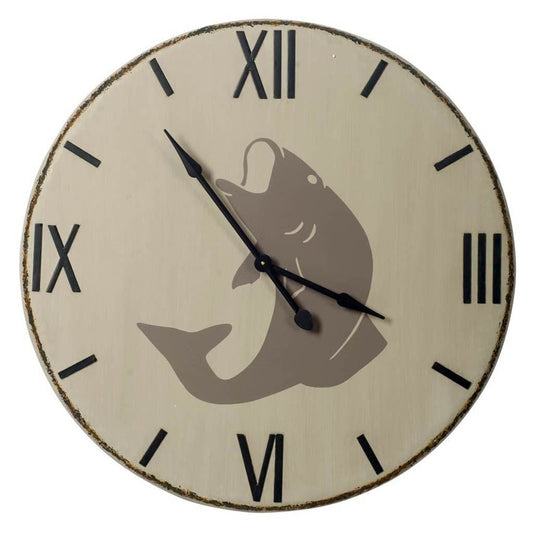 3" Circle Black Wood Analog Wall Clock - Homeroots