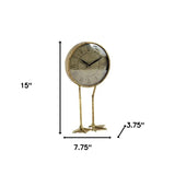 15" Gold Crystal Tabletop Sculpture - Homeroots