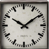 Square Gray Metal Desk Table Clock With Simple White And Black Face - Homeroots - Flyclothing LLC