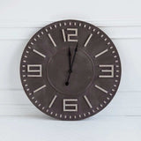 42'Oversize Round Industrial Stylewall Clock With Bold Block Numbers And Black Hands - Homeroots - Flyclothing LLC