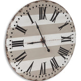 3" Circle Gray And White Wood Analog Wall Clock - Homeroots - Flyclothing LLC