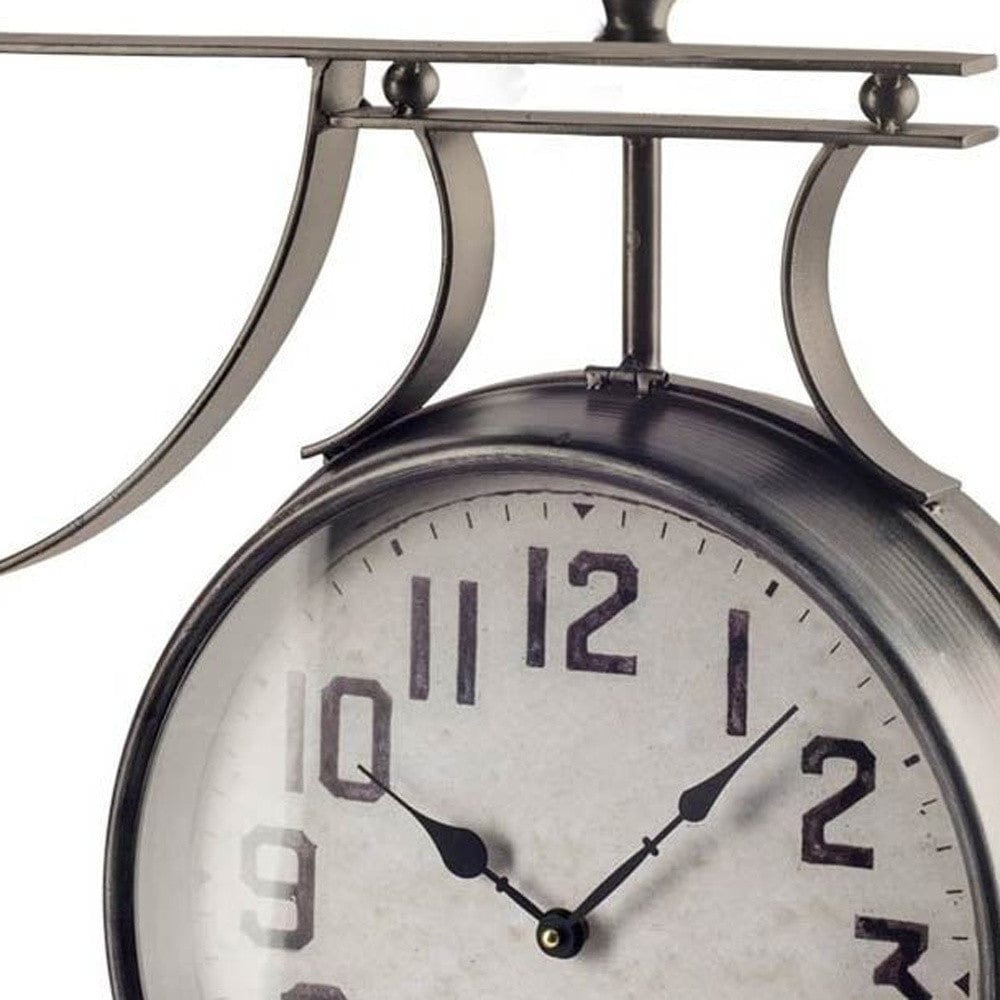 5" Circle Black Glass Analog Wall Clock - Homeroots - Flyclothing LLC