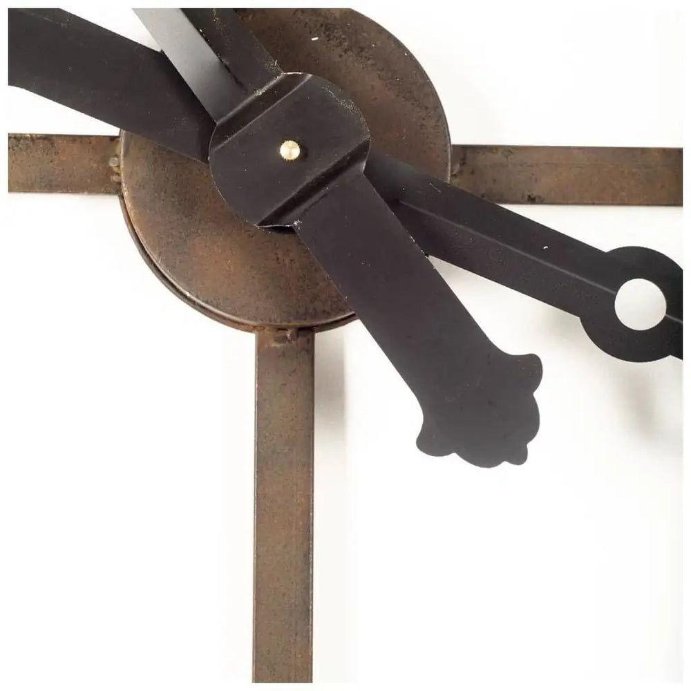 50" Circle Black Metal Skeleton Wall Clock - Homeroots - Flyclothing LLC