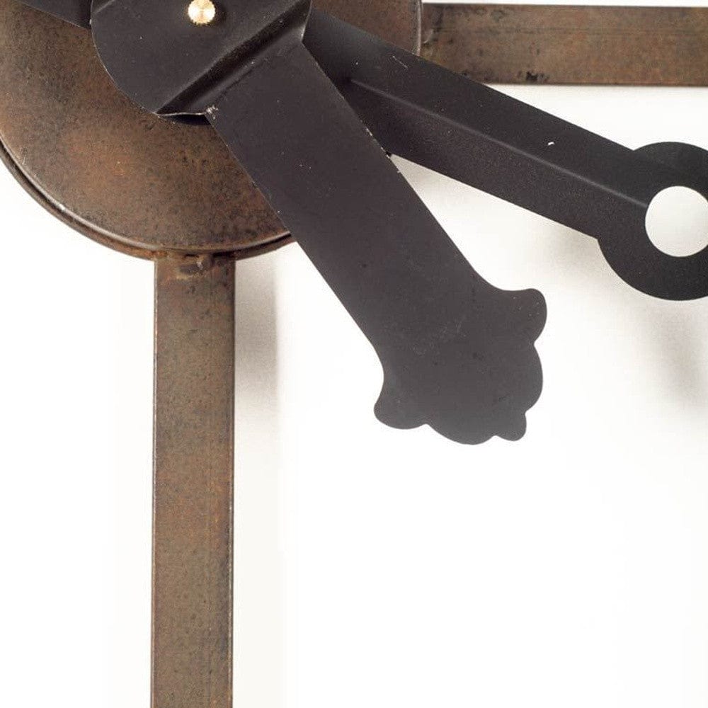 50" Circle Black Metal Skeleton Wall Clock - Homeroots - Flyclothing LLC