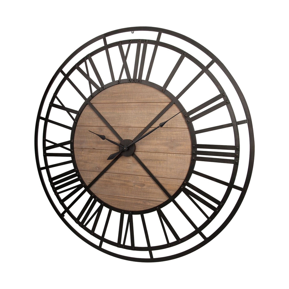3" Circle Black Metal Skeleton Wall Clock - Homeroots - Flyclothing LLC