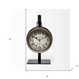 Metallic Brown Metal Hanging Desk Table Clock - Homeroots - Flyclothing LLC