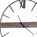 2" Circle Black Metal Skeleton Wall Clock - Homeroots - Flyclothing LLC